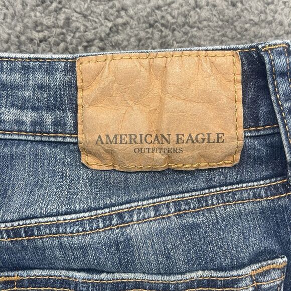 Lot Of 2 American Eagle Airflex + Jeans Mens 29x30 Slim Stretch Black Blue - Picture 7 of 16